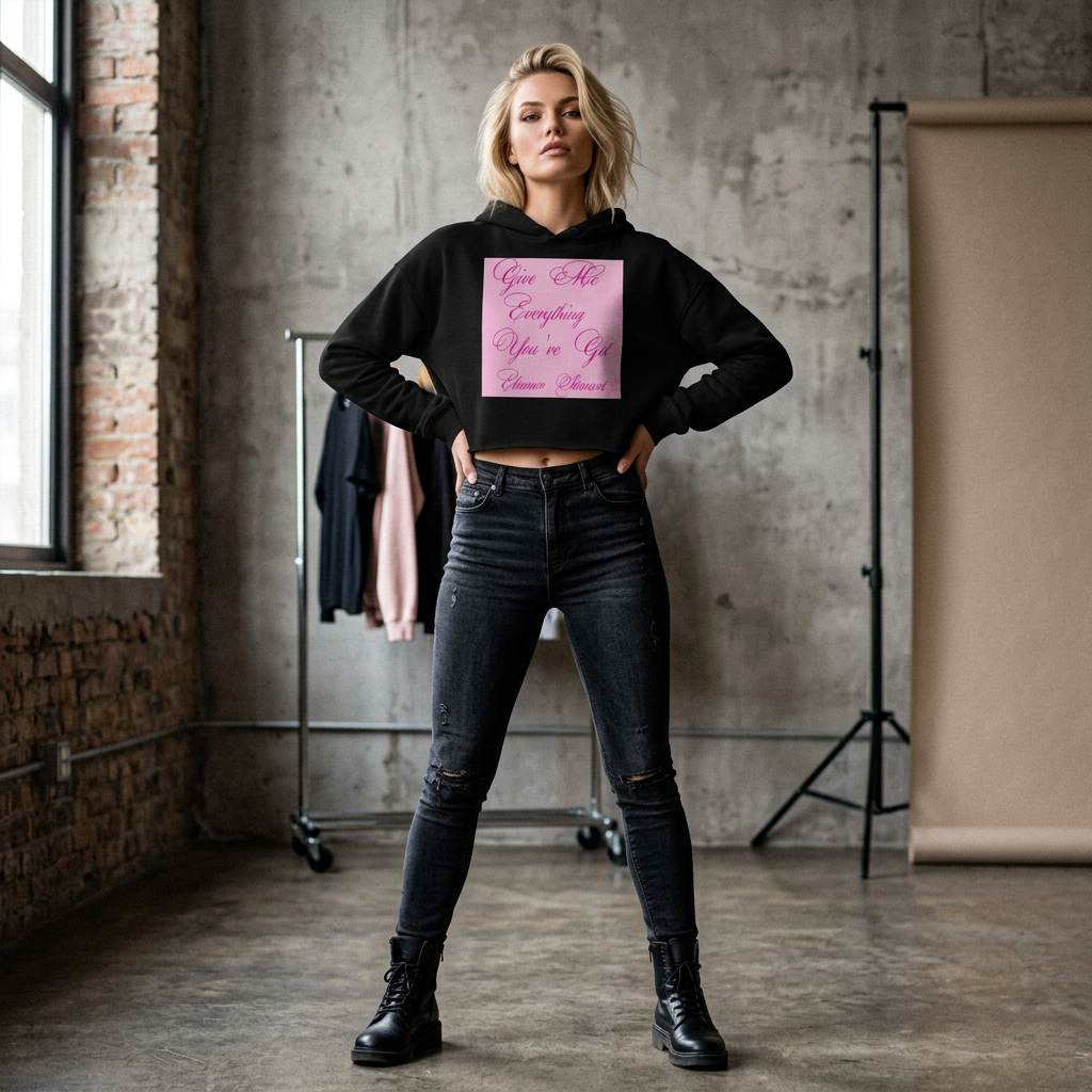 Give Me Everything You've Got! Crop Hoodie