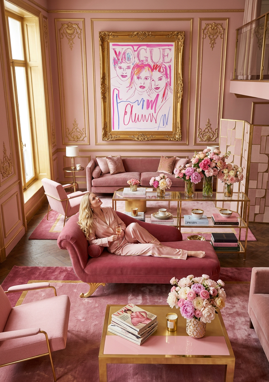 Pink Magazine Cover - Fine Art Print