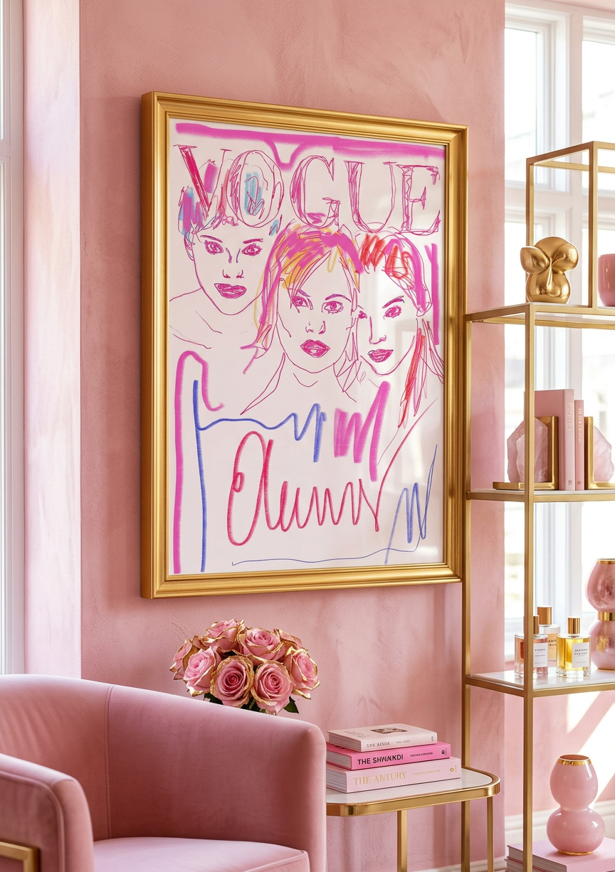 Pink Magazine Cover - Fine Art Print