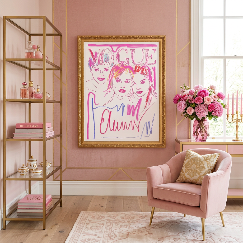 Pink Magazine Cover - Fine Art Print