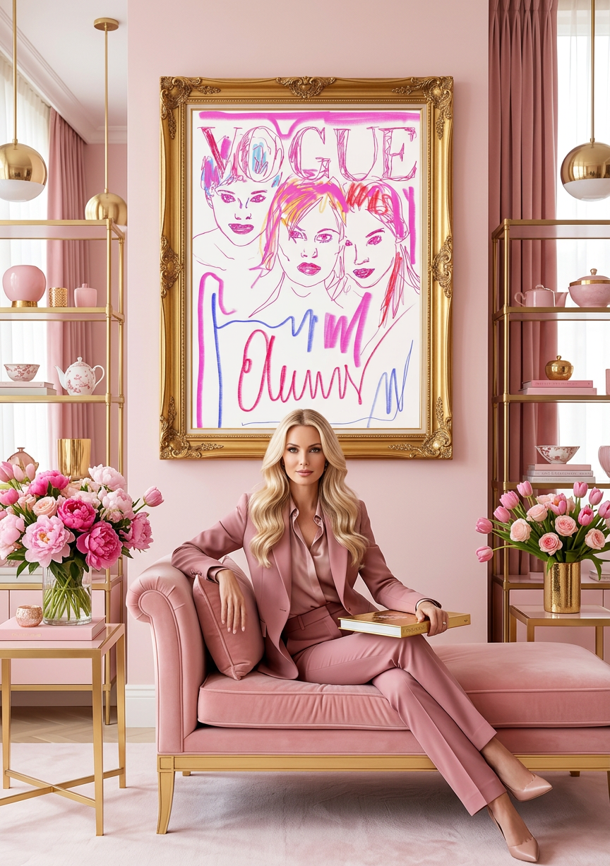Pink Magazine Cover - Fine Art Print
