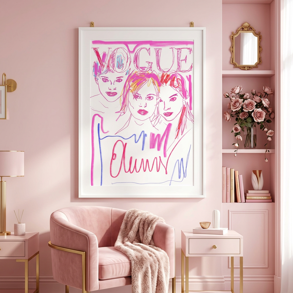 Pink Magazine Cover - Fine Art Print