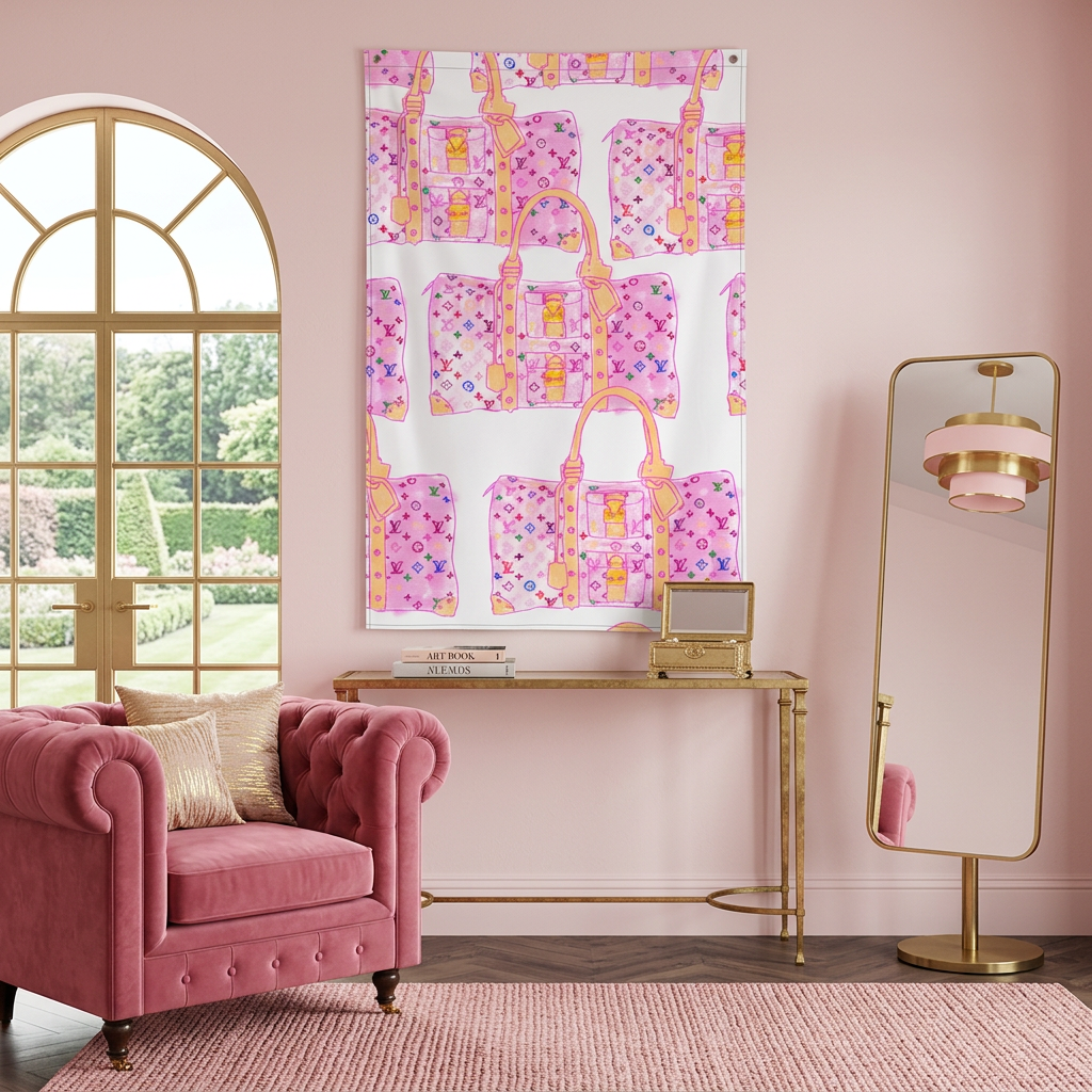 Luxury Pink Monogram Bags - Flag