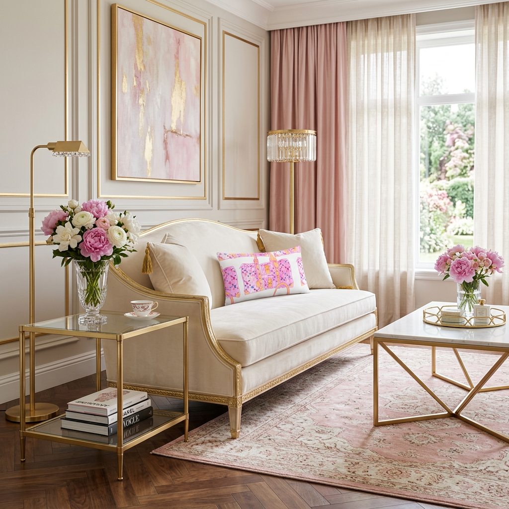 Luxury Pink Monogram Bags - Premium Pillow