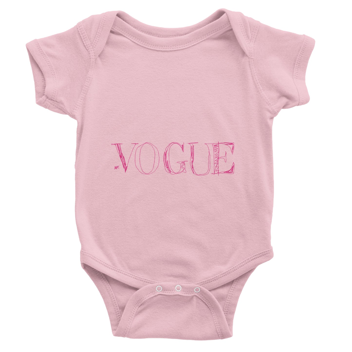 Fashion Magazine Logo Classic Baby Short Sleeve Bodysuit