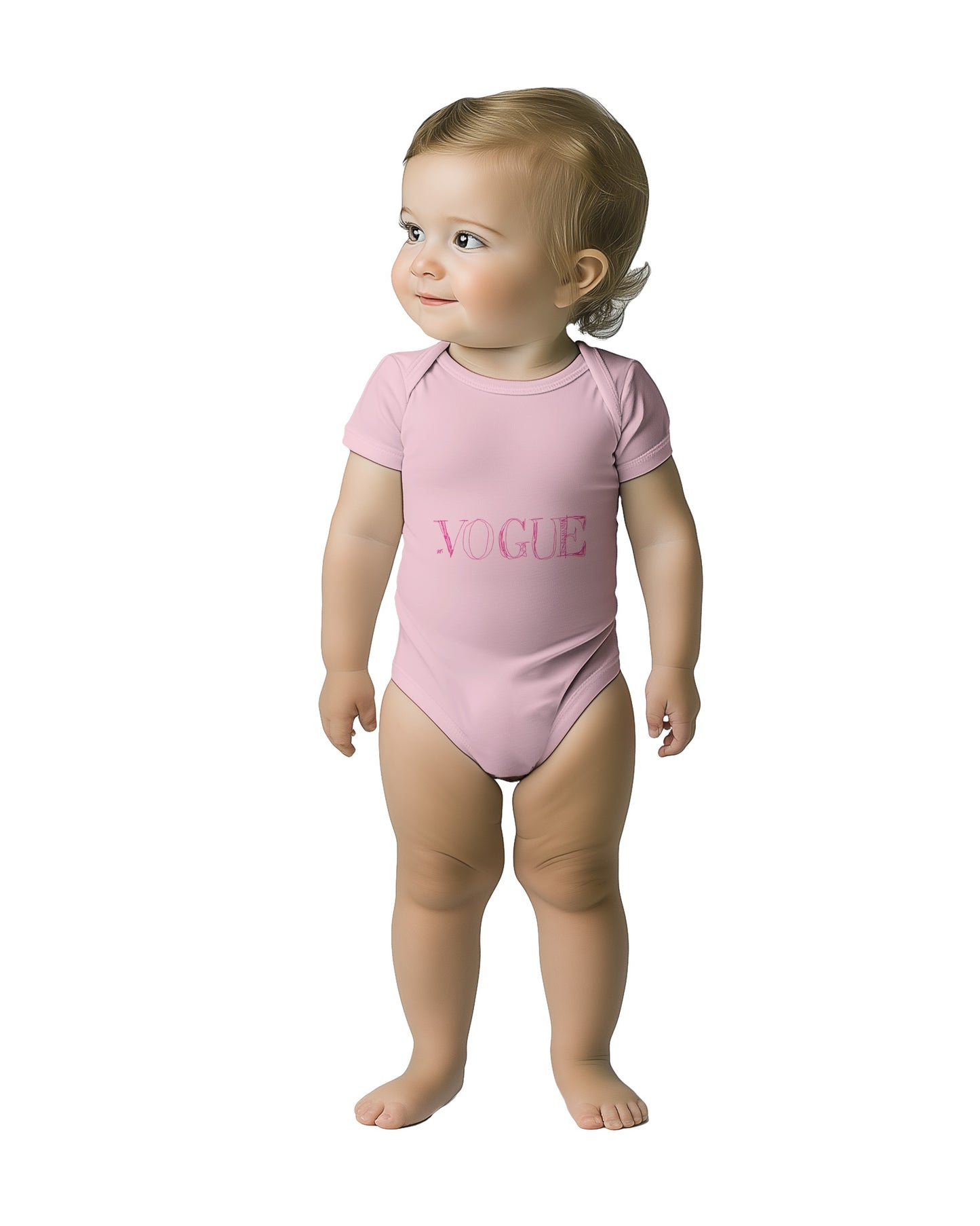 Fashion Magazine Logo Classic Baby Short Sleeve Bodysuit