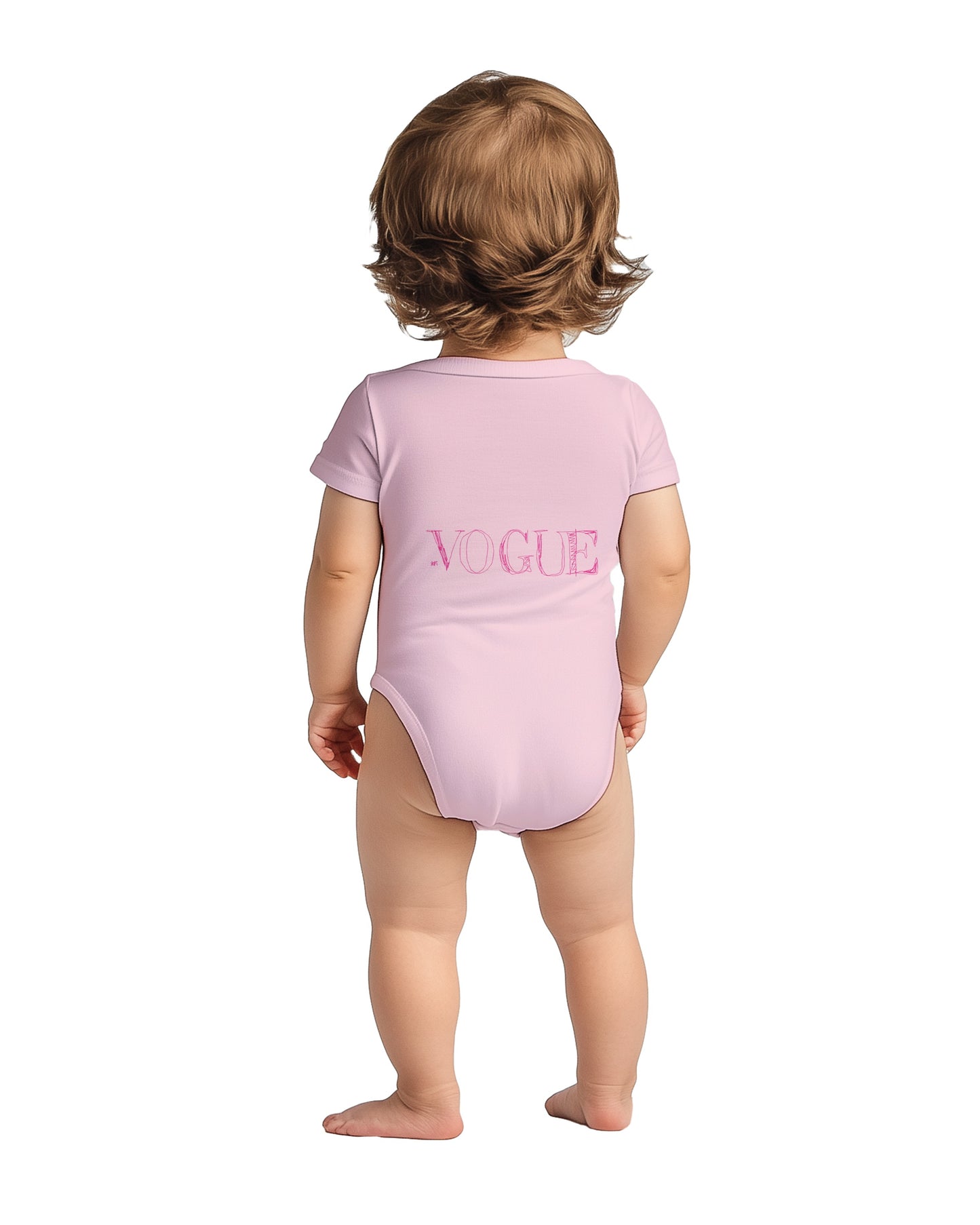 Fashion Magazine Logo Classic Baby Short Sleeve Bodysuit