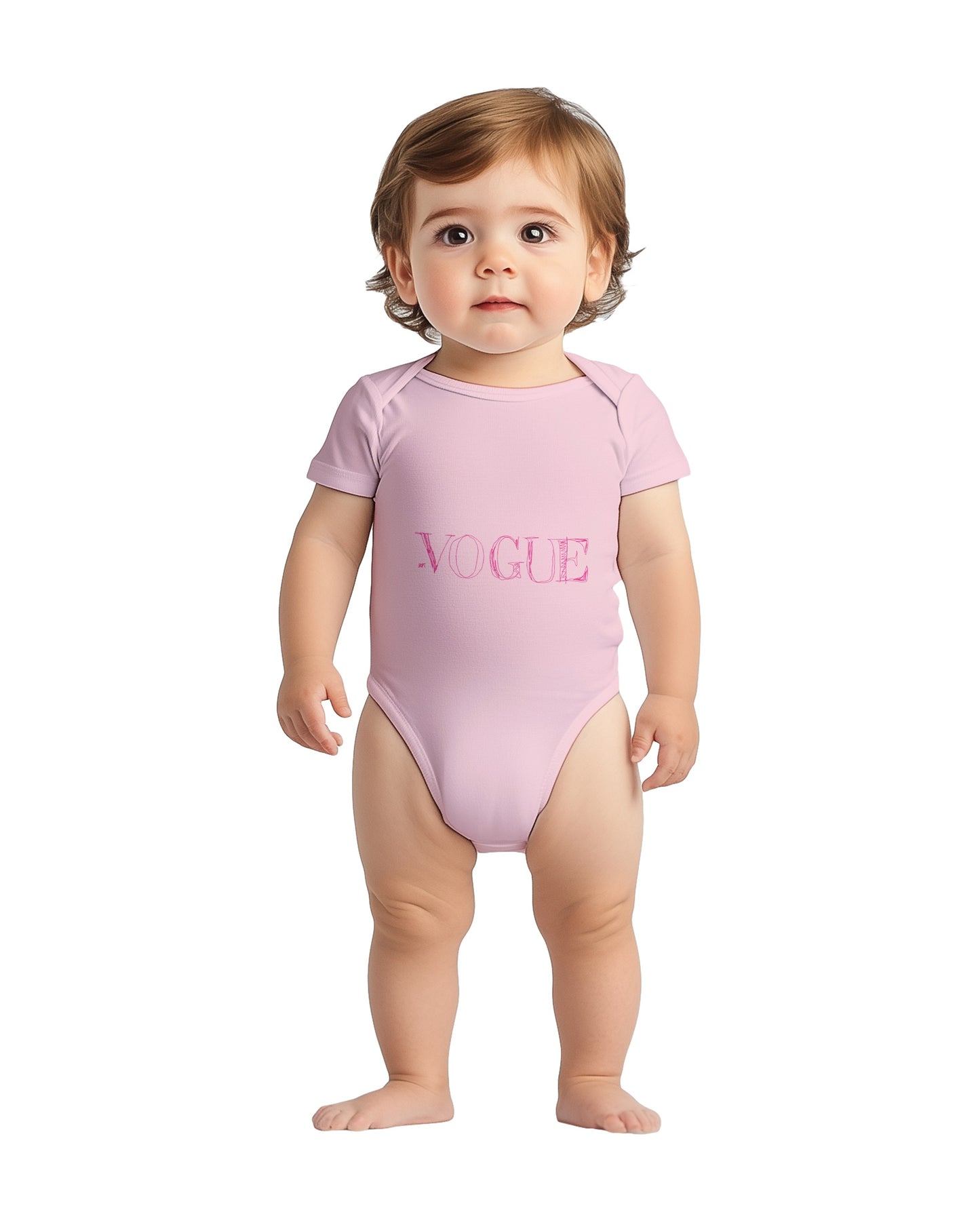 Fashion Magazine Logo Classic Baby Short Sleeve Bodysuit