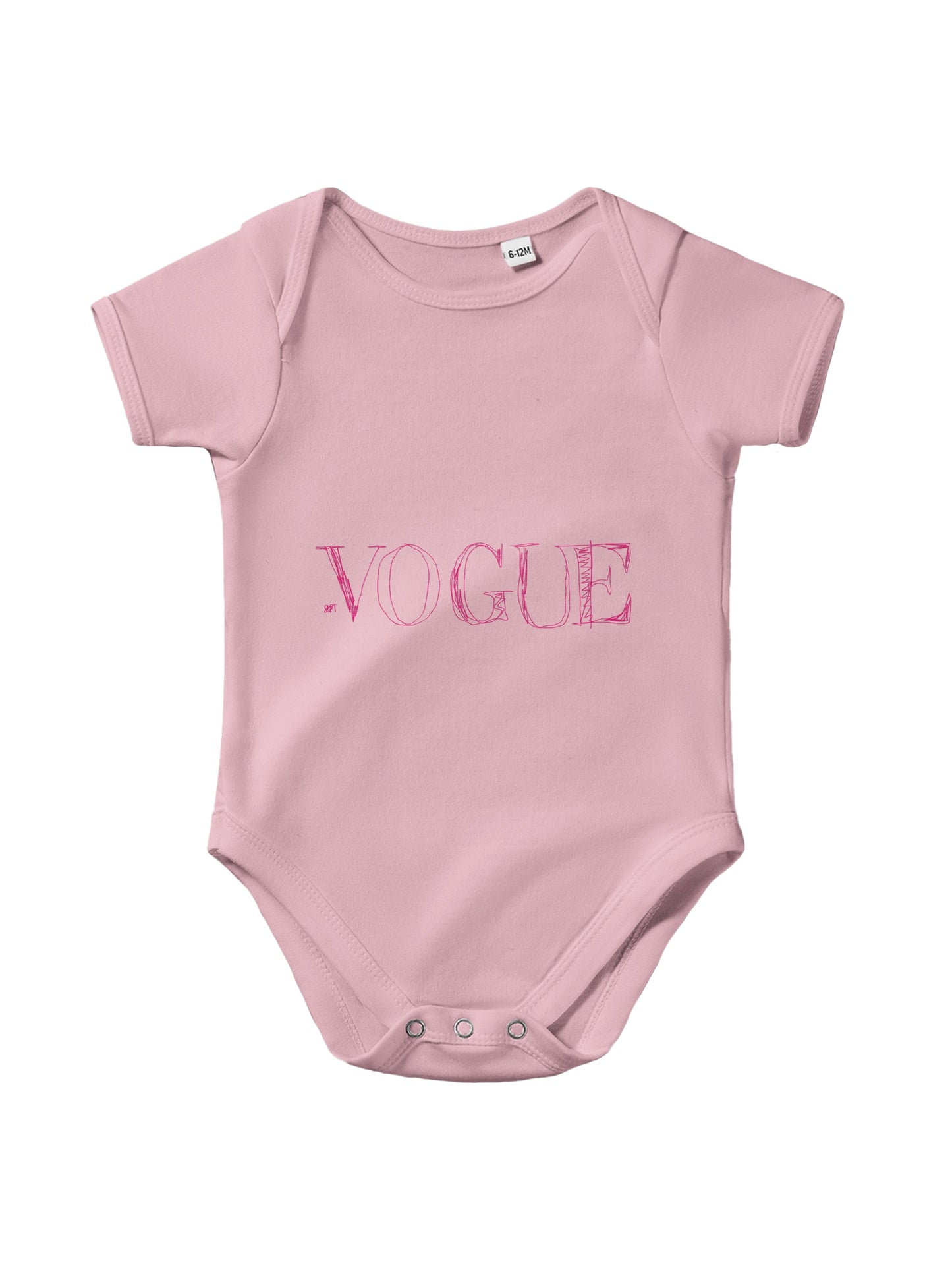 Fashion Magazine Logo Classic Baby Short Sleeve Bodysuit